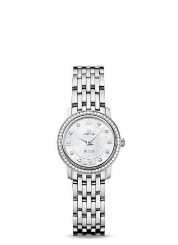 Omega De Ville Prestige Quartz 24.4 Stainless Steel / Diamond / Bracelet